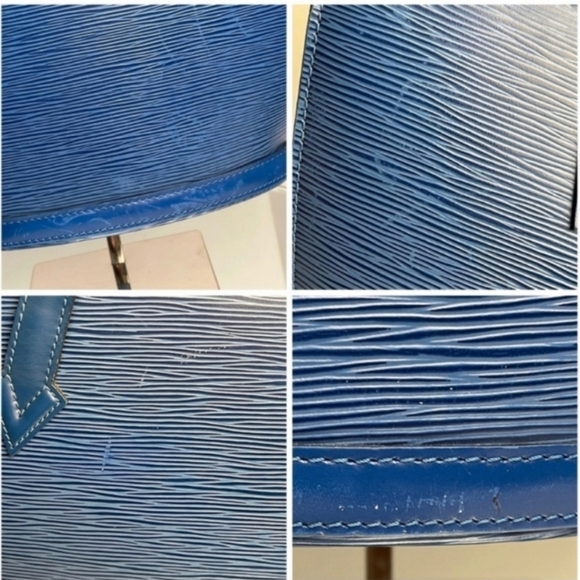 LOUIS VUITTON Saint Jacques PM Shoulder Bag Epi Leather Blue - Picture 8 of 11